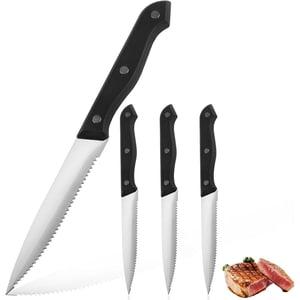 Steak Knives Set, Premium Stainless Steel Steak Knives Set of 4, Lightweight & Durable Steak Knife, Professional Kitchen Knife Dishwasher Safe