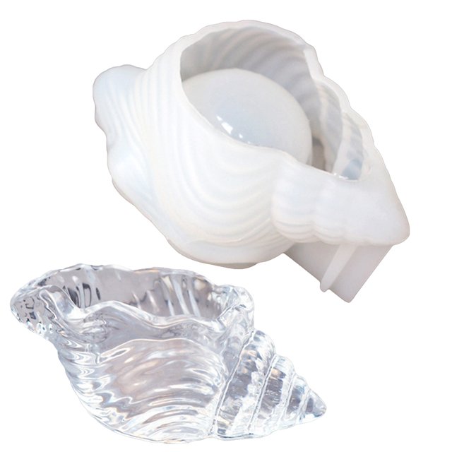 Conch Silicone Mold Fashion Epoxy Mold Casting Mold for DIY Beauty Sponge Holder