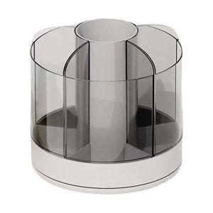 XYAIYT 360 Degree Rotating Desk Organizer with 6 Compartments for Office Supplies Makeup Brushes Jewelry Storage Multipurpose Desk Accessory for Home Office School Use