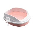 thumbnail image 1 of lionlar Cats Litter Pan with High Sides Cat Small Dogs Bedpan for Kitty Small Animals Pink 45cm, 1 of 9