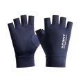 thumbnail image 2 of Women Men Summer Gloves Protection Cool Thin Breathable half finger blue, 2 of 4