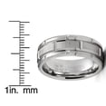 thumbnail image 4 of Mens Tungsten Carbide Brick Pattern Wedding Band Engagement Ring 8MM Comfort-Fit, 4 of 4