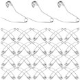 thumbnail image 2 of Safety Pin Stainless Steel For Clothes Fabric Crafts Daily Use 100 Pins 1.5X0.3in, 2 of 9