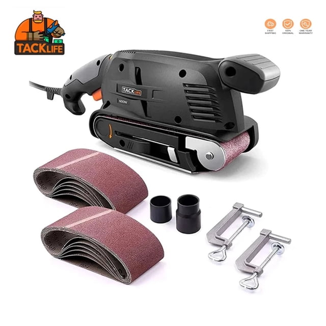TACKLIFE PSFS1A 600W Belt Sander Bench Sander With Variable Speed Control Dust Box Vacuum Adapters 3M Length home/home other Cord
