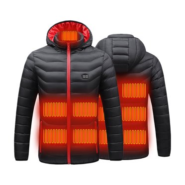 Offres Vendredi Fou 2022! Veste Chauffante TopLLC Vêtements Chauds d'Extérieur Chauffés pour Équitation Ski Pêche Recharge via Manteau Chauffant Veste Chauffante