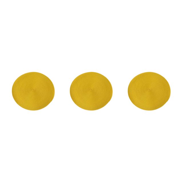 Maytalsory Sturdy And Durable Table Mats For Everyday Wide Application Place Mats yellow 3Set