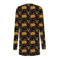 thumbnail image 5 of Women‘s Halloween Cardigan Sweater Skull Pumpkin Print Pattern Long Cardigans Sweater Coats Tops Ginger M, 5 of 5