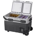 thumbnail image 1 of KFFKFF Mobile Car Cooler, 12V Vehicle Fridge, 40L / 42.3 qt Two-Section Portable Freezer, Temperature Range -4℉ to 68℉, Compressor-Based Cooling System for Home, Outdoors, Camping, RV, Automobile, 1 of 9