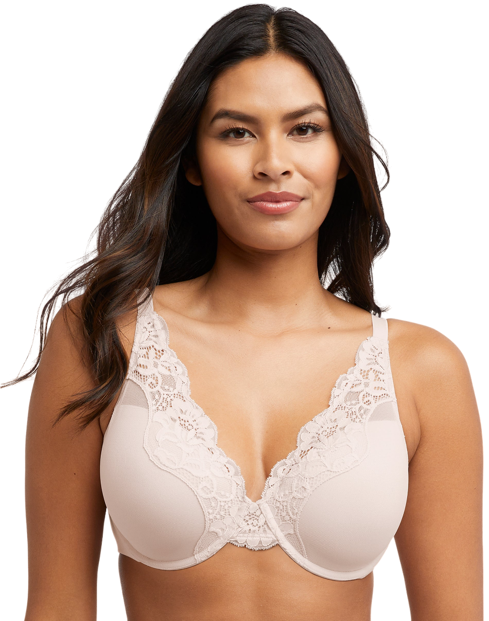 Bali Soutien-Gorge à Armatures en Dentelle Extensible Confort One Smooth U pour Femmes, 34D, Sandshell