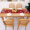 thumbnail image 2 of Chemin de Table de Noël Lavable Nappes à Carreaux Rouges Imprimées Tapis Rectangulaires Napperon Lavable Cuisine Anniversaire Maison Salon Décorations Orignal, 2 of 9