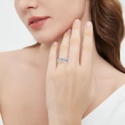 Gorgeous Silver Ring for Women Angel Wedding Band Engagement Ring Jewelry Accessory with Adjustable Opening