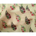 thumbnail image 4 of oneOone Silk Tabby Fabric Leaves & Floral Block Print Fabric BTY 42 Inch Wide, 4 of 4