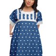 thumbnail image 4 of Moomaya Printed Nightdress For Ladies Cotton Ruffled Border Nursing Night Gown, 4 of 5