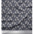 thumbnail image 1 of Soimoi Modal Satin Fabric Leaves & Floral Block Fabric Prints by Yard 42 Inch Wide, 1 of 3