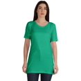 thumbnail image 1 of Inkmeso Plain Basic Tshirt Long Length Tee Short Sleeve Workout Top For Women, 1 of 9
