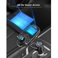thumbnail image 3 of Nulaxy Bluetooth Car FM Transmitter Audio Adapter Receiver Wireless Hands Free Car Kit W 1.44 Inch Display - KM18 Black NEW, 3 of 5