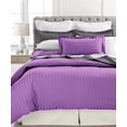 thumbnail image 1 of Ensemble de Couette Rayée Ultra Douce 1800 Series 3 Mcx (Très Grand, Violet), 1 of 1