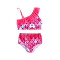 thumbnail image 1 of Toddler Girl Swimsuit 2 Piece Bikini Set Bathing Suit Ruffle Floral Pattern Swimwear Bathing Suit 2-3 Years, 1 of 5