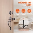 thumbnail image 3 of VEVOR Front Door Handle and Deadbolt Set, Red Gula Silk Front Door Lock Set with Interior Knob, Adjustable Hole Spacing Single Cylinder Handleset, for Right and Left Handed Entrance and Front Door, 3 of 9