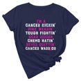 thumbnail image 1 of TIMIFIS Breast Cancer Awareness Shirts for Women Work Tops Short Sleeve Out Blouse Breast Awareness Letter Print Shirt T-Shirt Tops In OctoberFall/Winter, 1 of 5