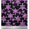 thumbnail image 1 of Soimoi Poly Georgette Fabric Star Tetrahedron Geometric Print Sewing Fabric Yard 52 Inch Wide, 1 of 3