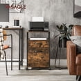thumbnail image 2 of VASAGLE File Cabinet, Mobile Filing Cabinet with Wheels, 2 Lockable Drawers, Open Shelf, for A4, Letter Size, Hanging File Folders, Rustic Brown and Ink Black, 2 of 6