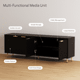 thumbnail image 4 of Aykah Luna Meuble Télé de 71 Pouces avec Rangement pour Télé jusqu'à 75 Pouces avec 4 Armoires de Rangement, Table Télé Moderne, Console Télé avec Pattes en Métal pour Salon, 4 of 9