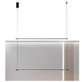 thumbnail image 4 of Linear Pendant Light Modern Matte Black LED Hanging Light for Kitchen Island, Horizontal 100cm, 4 of 8