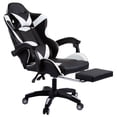 thumbnail image 3 of Fauteuil de Jeu en Cuir Inclinable Melior Home, Soutien Ergonomique, Dossier Haut, Massage, Roues, Blanc, 3 of 11