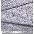 thumbnail image 3 of Soimoi Blue Poly Georgette Fabric Artistic Leaf & Floral Print Sewing Fabric Yard 52 Inch Wide, 3 of 5