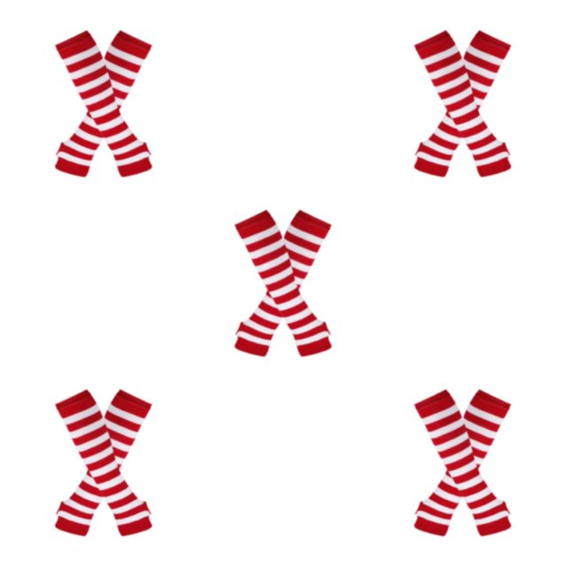 Maytalsory Bas Longs Épais et Confortables en Polyester Faciles à Assortir Rouge et Blanc 5Set