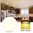 thumbnail image 2 of DELight 4 Pack 5 Inch LED Recessed Light Ultra-thin Ceiling Panel 3000-3500K Warm White Downlight 9W Eqv 75W Brightness ROHS Certified, 2 of 10