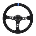 thumbnail image 3 of Keenso Auto Car Racing Steering Wheel, Universal 14in 6-Bolts with Horn Button Aluminum Frame Napped Leather for Most Vehicles, 3 of 7