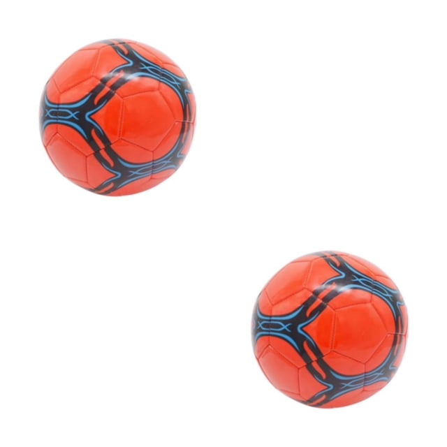Transemion PVC Durable Soccer Ball Official Size - Wide Range Of Applications Training And Not Easily Damaged Newest Soccer red type 5 2Set