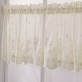 thumbnail image 1 of Lace Cafe Kitchen Ruffle Window Drape Semi transparent Valance Semi Transparent Voile Curtains Window Treatment, 1 of 9