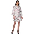 thumbnail image 2 of Moomaya Printed Crossover Robes Bridesmaid Getting Ready Bathrobes For Women, 2 of 5