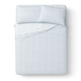 thumbnail image 4 of Mainstays Kids Microfiber Bed Sheet Set, Full, Aqua Stripe, 4 Pieces, 4 of 8
