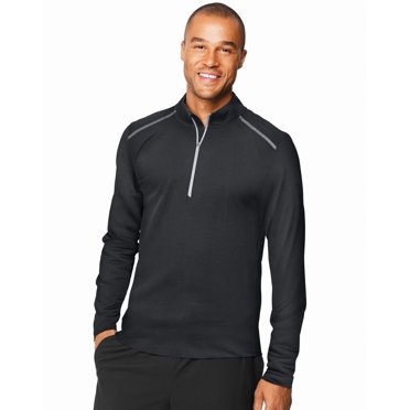 Hanes Mens Sport X-Temp Performance Quarter-Zip Sweatshirt, M, Stealth