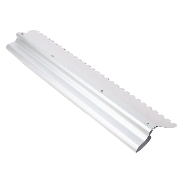 Square Notch Tiling Trowel 2/5x2/5in Notched Aluminum Alloy Stainless Steel Tile Adhesive Spreader with Baffle Design for Large Area Plastering Tile Installation