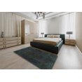 thumbnail image 4 of Ahgly Company Tapis d'Intérieur Carrés Abstraits Vert Canon Persans, 5 Pieds Carré, 4 of 6