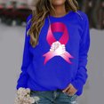 thumbnail image 1 of Jsaierl Sweatshirts Cancer du Sein Femmes Sensibilisation au Cancer Hauts T-Shirts Graphiques Léopard Manches Longues Col Rond Pull Cadeaux Inspirants pour Survivante du Cancer, 1 of 5
