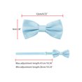 thumbnail image 4 of INSPIRE CHIC Accessoires de Nœud Papillon pour Homme Sangle Ajustable Formel Uni Smoking Pré-Noué Bleu Ciel, 4 of 5