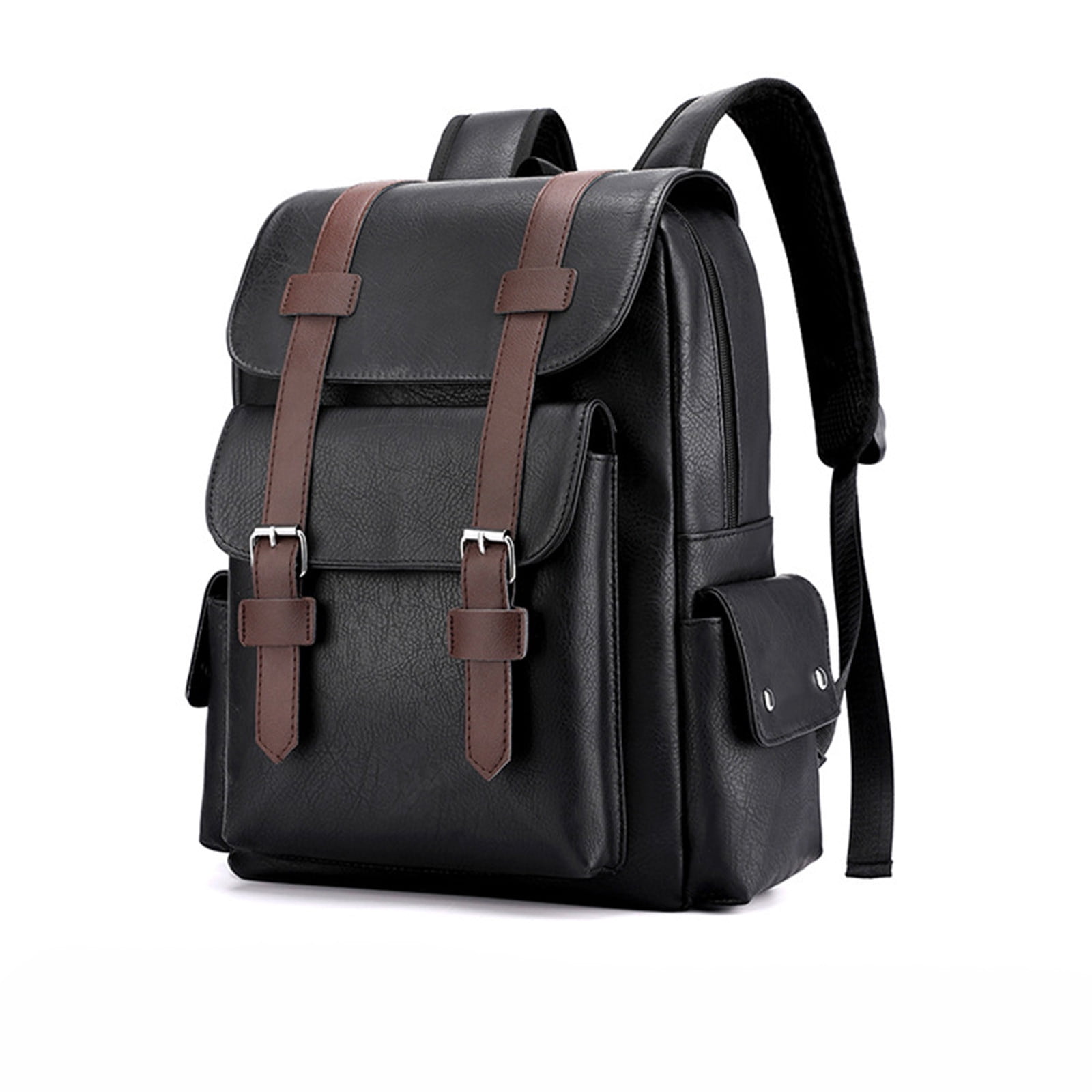 Amzcrzy Storage Bag, Storage Basket, Leather Laptop Backpack For Men, Work Business Travel Office Backpack College Bookbag, Casual Computer Backpack Fits Notebook 15.6 Inch laptop Backpack