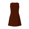 thumbnail image 3 of Timegard Robes pour Femmes Col en V Été Décontracté Robes T-Shirt Sortie de Plage Robe Débardeur avec Poches, 3 of 5