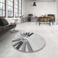 thumbnail image 4 of Ahgly Company Machine Washable Indoor Square Transitional Platinum Gray Area Rugs, 4' Square, 4 of 7