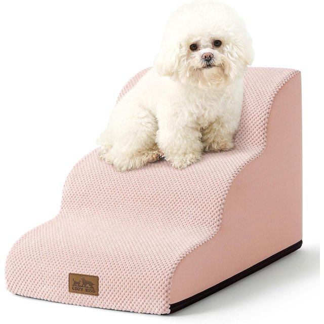 Dog Stairs for Small Dogs .” H Pet Step with Leakproof Cover High Density Foam Cat Ramp for Couch Sofa or Chair Lightweight Durable Comfort .x.x Step