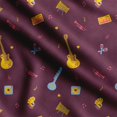 thumbnail image 1 of Soimoi Musical Instruments Print,Cotton Poplin, Sewing Fabric Sold by The Yard 42 Inch Wide,Sewing Craft Quilting/Quilt Making Fabric, Wine, 1 of 5