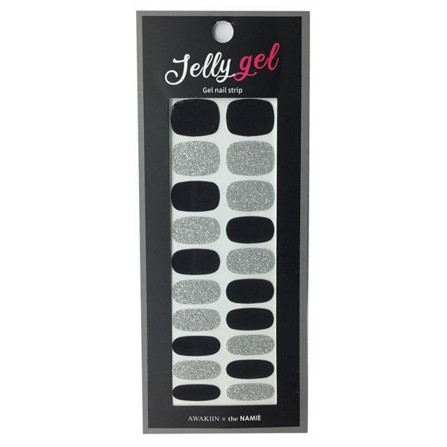 Gravity Threads Jelly Gel Nail Strips - Black/Silver