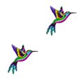 thumbnail image 1 of Wweixi Iron Hummingbird Hanging Home Decor Crafts Ornament Birds Outdoor Pink 2Set, 1 of 6