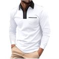 thumbnail image 2 of RXIRUCGD Chemise de Golf à Manches Longues pour Hommes, Col Rabattu, Blanc, Taille : S, 2 of 6
